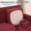 Textured Soft Stretch Separate Box Cushion Loveseat Slipcover-1924826126