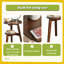 Table d'appoint 100% bois massif à 2 niveaux Table d'appoint de salon, table de chevet, table de bout ronde en bois massif, petite table d'appoint à 2 niveaux avec tablette de rangement inférieure