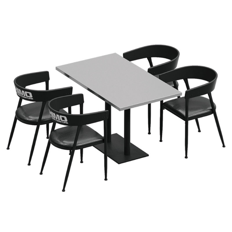 Murch 4 - Person Pedestal Dining Set, 29.6'' H x 47.3'' L x 27.6'' W, Black, Black