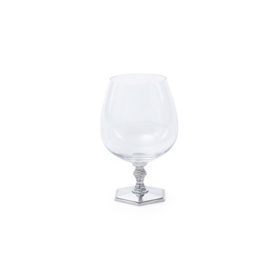 Fralick Snifter Glass on Pewter Stem