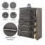 Coffre vertical, coffre de rangement en bois gris
