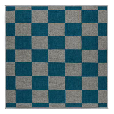 Tapis vert à carreaux lavable à la machine