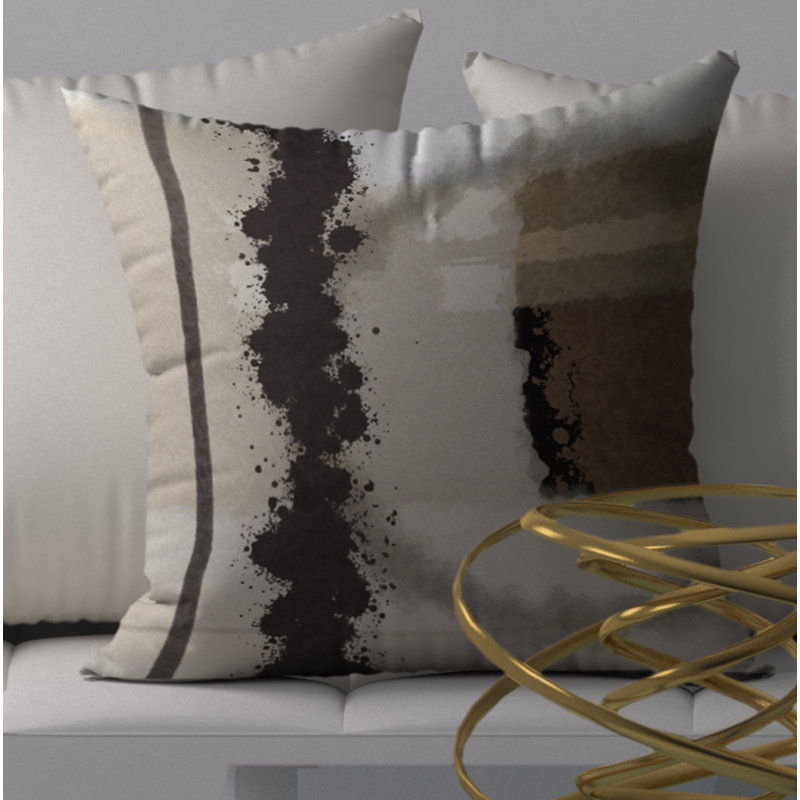 Abstract Reversible Throw Pillow, 24" x 24"