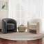 Chaise d'appoint moderne à dossier courbé et rembourrée-1757547553