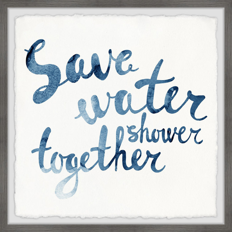Save Water Together II - Single Picture Frame Painting, 61cm H x 61cm W x 3.81cm D