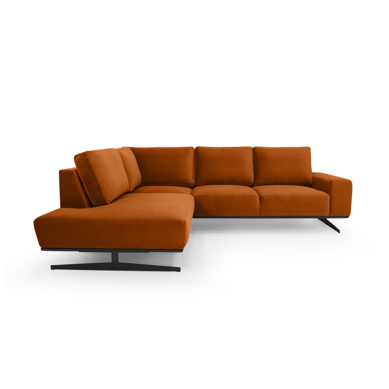 5 Seater Corner Sofa, Orange