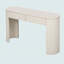 Table d'entrée avec design cannelé, console moderne avec rangement, plateau ovale et 2 tiroirs