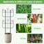 Lot de 4 treillis pour plantes grimpantes d'intérieur, treillis métallique extensible et robuste pour plantes en pot d'extérieur, fleurs, vigne, lierre, 43 cm (H)-7767332