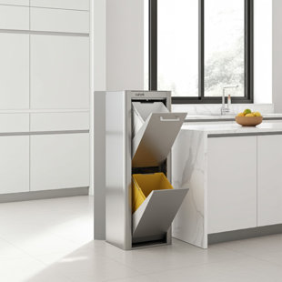 Poubelle de recyclage moderne 10 gallons avec bac de recyclage Combo