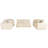Comfortable Modular Beige Sofas, Reversible Chaise Lounge, Space-saving