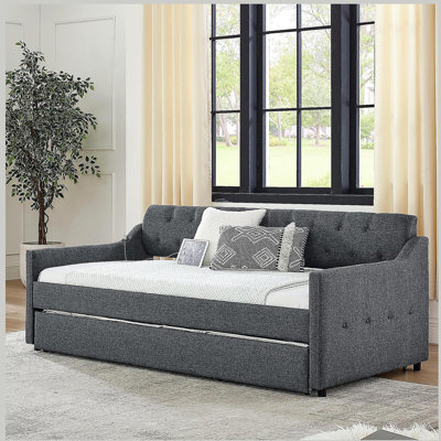 Lit de jour simple rembourré avec couchette et chargement USB