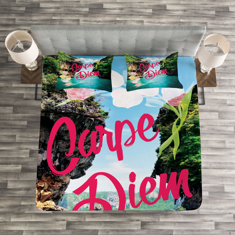 No Pattern Bedspread with Pillow Shams Included, 220 x 264 cm