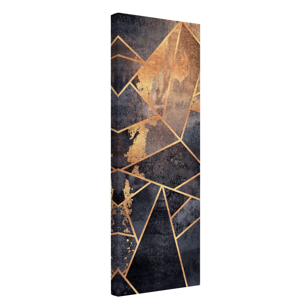 Leinwandbild Onyx mit Gold von Elisabeth Fredriksson