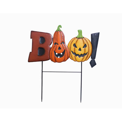 Boo! Poteau de jardin citrouille