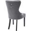 Bomford 50cm H Velvet Upholstered Metal Full Back Side Chair in Grey