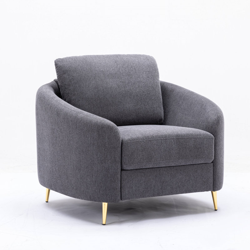 Chaise d'appoint moderne en lin pour salon, chambre à coucher
