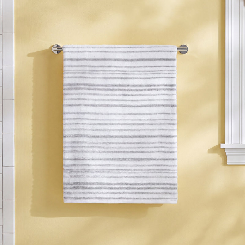 Roulston Cotton Washcloth, Gray/White