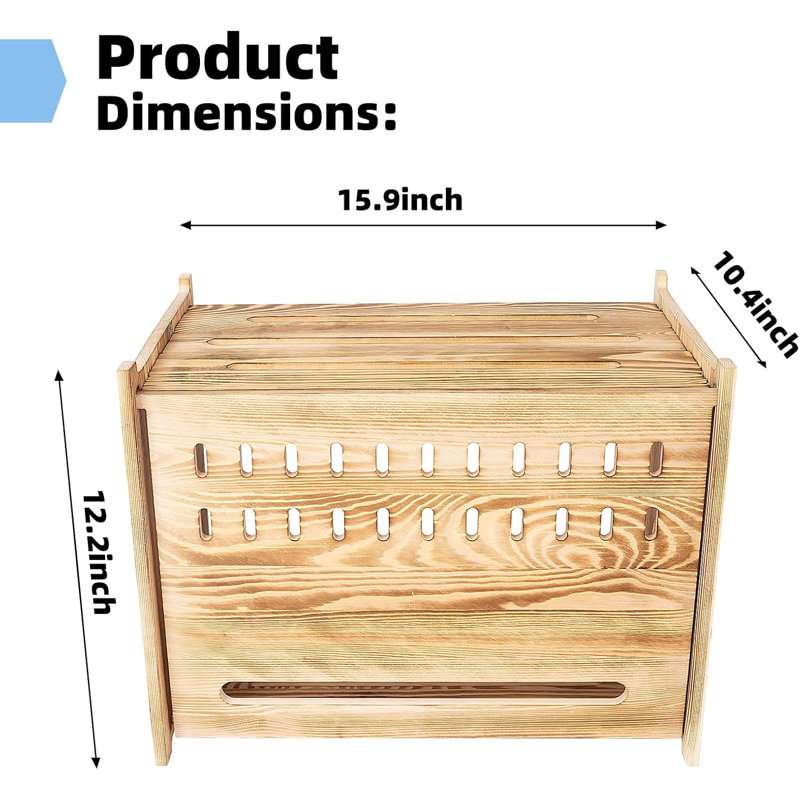 Tablette de rangement en bois en bois, Brun