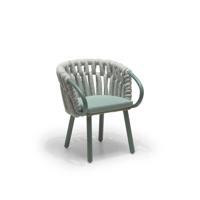 Knit Outdoor Lounge Chair, Carrion Horison/Jade, Canvas Spa