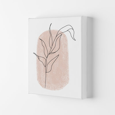 Dalia Chalk Pink Floral Leaf by Pixy Paper - Print