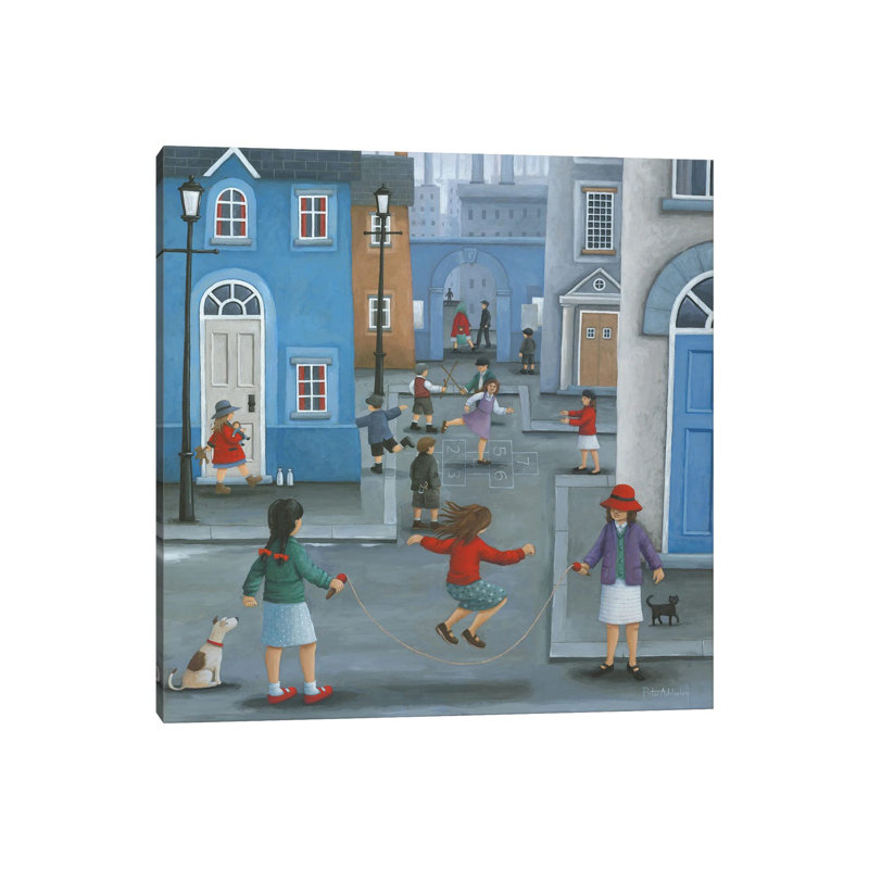 Hopscotch by Peter Adderley - Wrapped Canvas Gallery-Wrapped Canvas Giclée, 30.48 cm H x 30.48 cm W