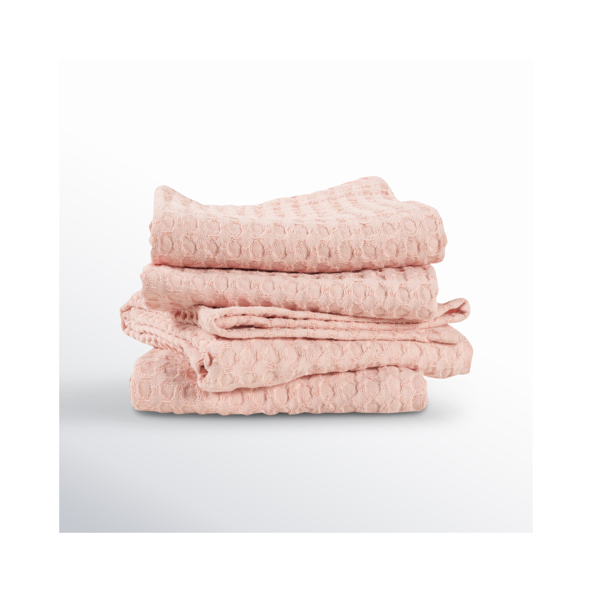 Estero Cotton Waffle Dish Cloth Kitchen Towel, Blush