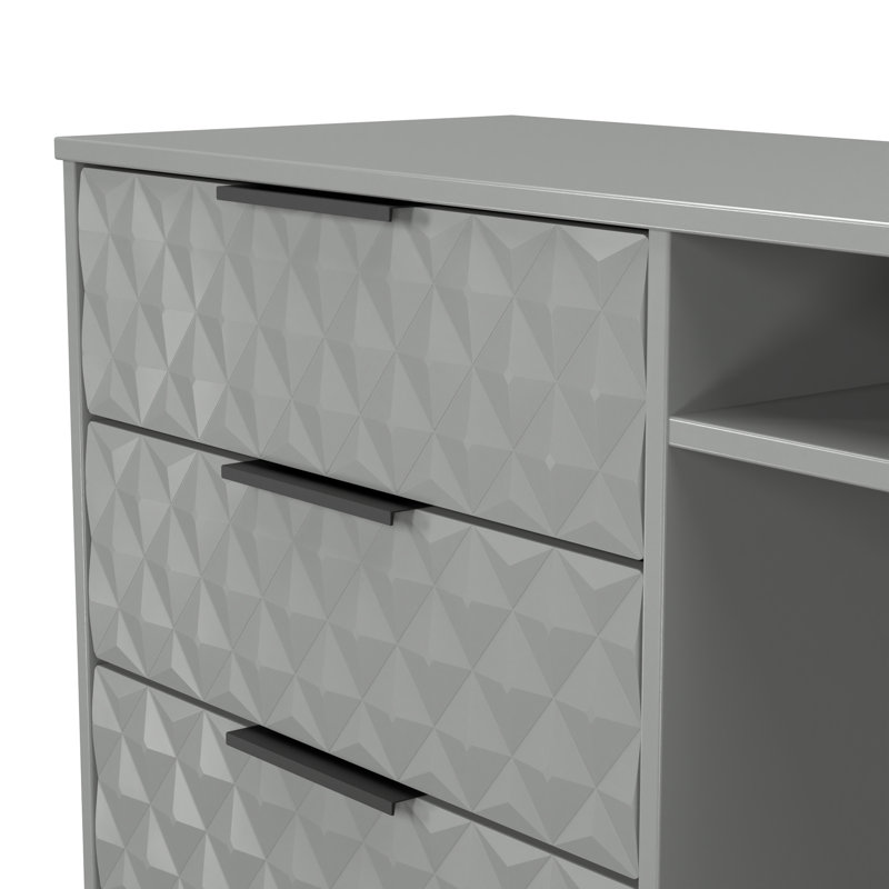 Tarkio 3 Drawer TV Unit, Grey