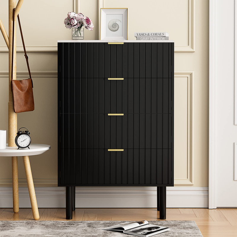 Salisbury 23.74'' W 4 - Drawer Dresser, Black