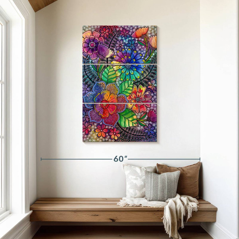 Harnek Bohemian Blooms II, H 45 po x l 28 po