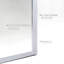 Miroir de salle de bain 24 po x 32 po avec cadre en métal argenté