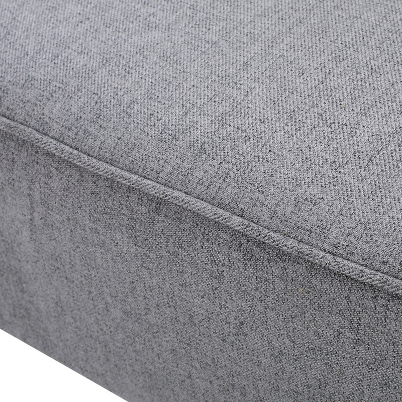 Gris 50 po avec revêtement en tissu, structure en bois massif offrant de la stabilité, lin confortable, design élégant pour votre espace, structure, lin relaxant de haute qualité, décoration intérieure moderne