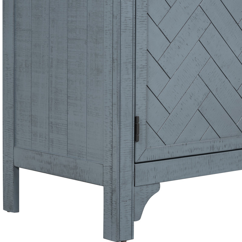 Buffet de rangement bleu marine pour le salon. + Armoire de bureau Ustyle ajustable en placage de pin bleu marine. Rangement spacieux