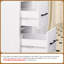 Meuble-lavabo simple 36 po en bois brun avec plateau en céramique blanche-1195156995