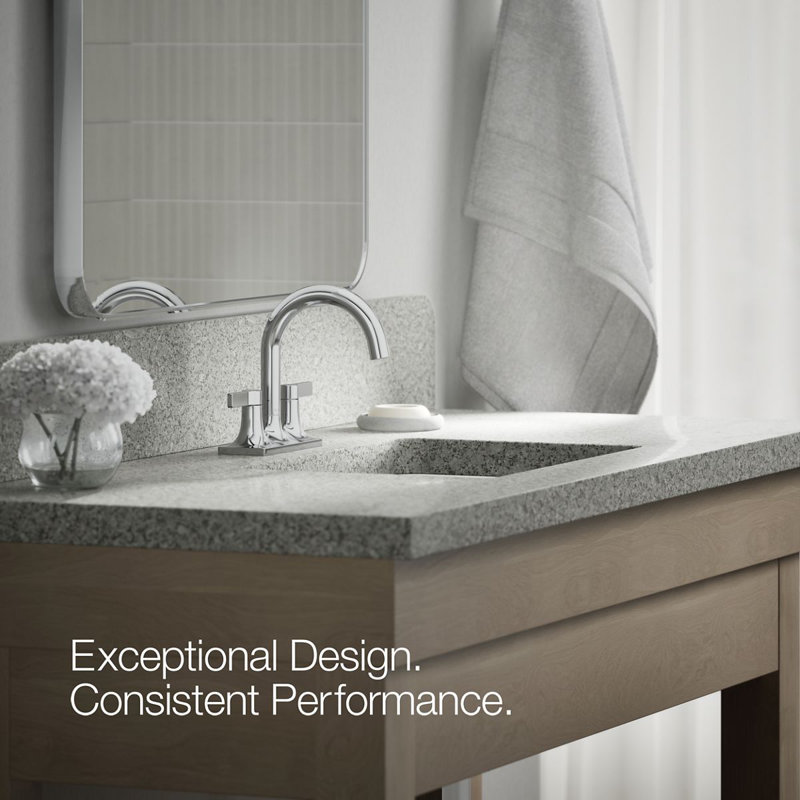 Venza Centerset Bathroom Sink Faucet 1.0 GPM, Polished Chrome