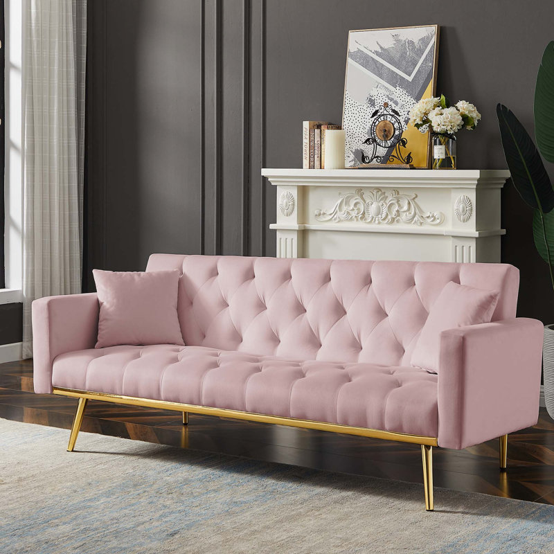 Canapé-lit convertible futon convertible, Rose