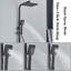 Black Thermostatic Shower System Fixture Wall Mounted Shower Faucet