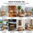 20" W Solid Teak Shower Bench with Storage Shelf, 500lbs Waterproof Spa Stool