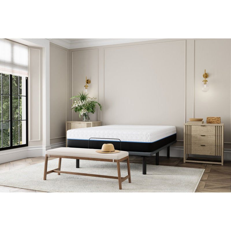 Très grand matelas 14 po avec mousse à mémoire de forme cuivre et tissu Comfort Comfort - Couches ventilées rafraîchissantes