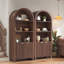 Arched 5-Tier Bookcase with Adjustable Shelves, Multi-Purpose Storage Bookshelves-1909758672