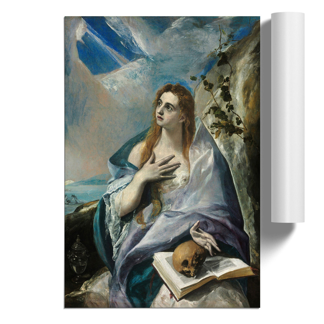The Penitent Magdalene by El Greco - Unframed Painting