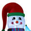  Bonhomme de neige gonflable avec pingouins