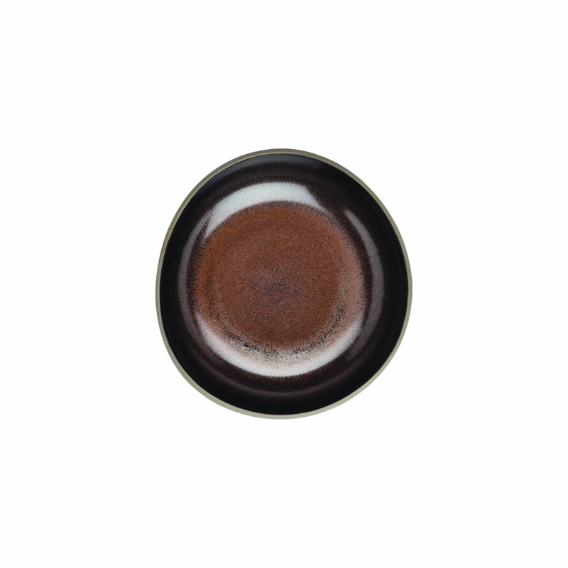 Junto Handmade Stoneware Appetizer Plate, Bronze