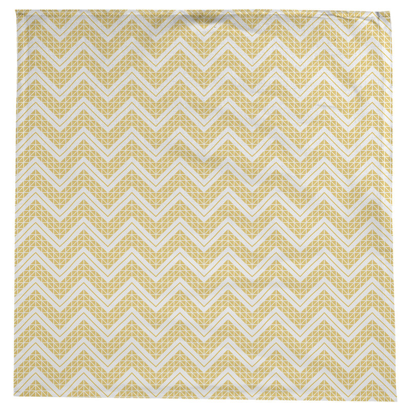 Nappe à chevrons à la main classic Stephenie, Jaune clair / blanc