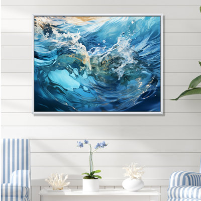 Fusion bleu marine et blanc IV sur toile