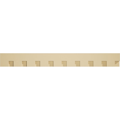 5"H x 1 1/2"P x 41 5/8"L Wilson Signature Urethane Dentil Trim w/Backplate, Primed Tan