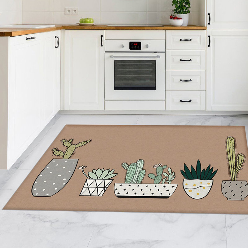 Tapis brun / vert / gris en jute tissé à la machine Maxstadt, Rectangle 3 pi 11 po x 5 pi 11 po