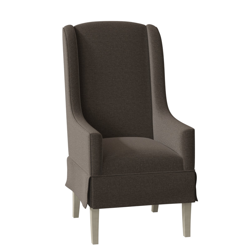 Reed Upholstered Wingback Arm Chair, 9953 Mink, Almond Buff