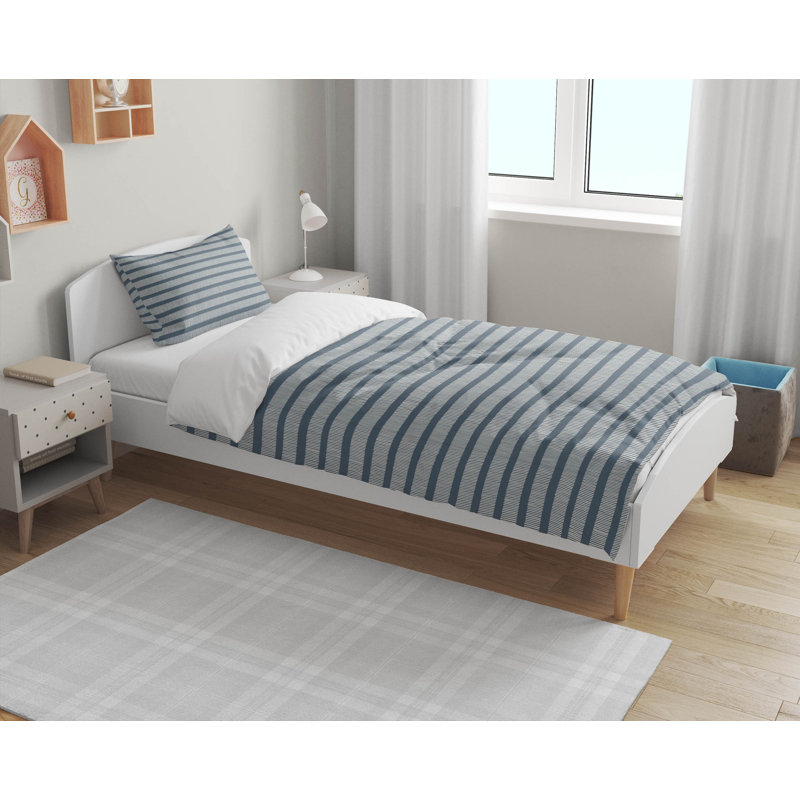 Comb Row Decorative Lightweight Comforter Set, Blue