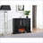 Indoor Fireplace, Modern Black Mirrored with Firecore Technology | Black | Synthetic Wood
