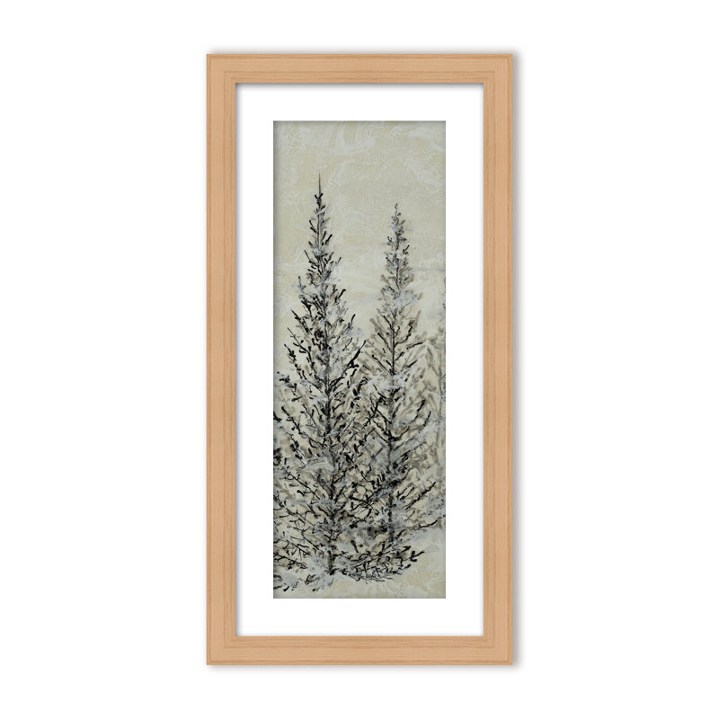 Nature Inspired "Silent Pines" Canvas Wall Art By , 48" H x 24" W x 1.125" D, Framed Print, Brown